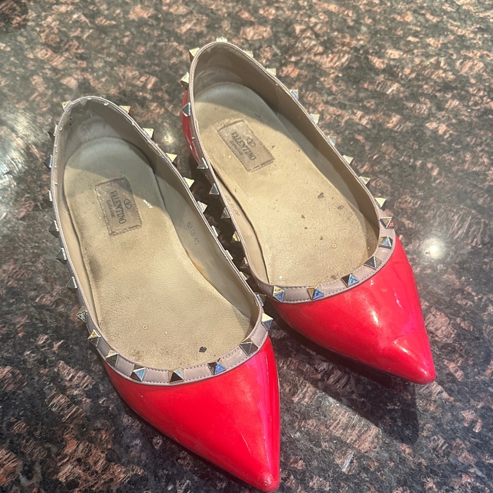 Valentino Red Rockstud Women's Loafers